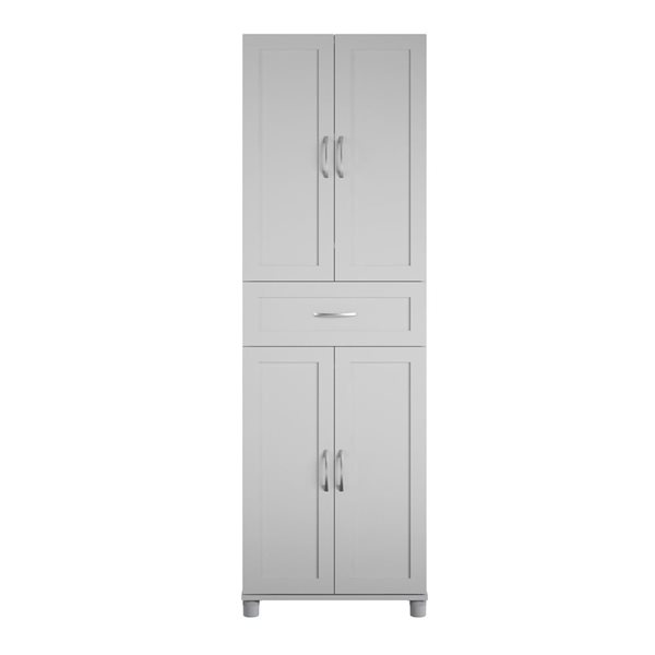 Systembuild Evolution Lory 24-in Wood Composite Freestanding Utility  Storage Cabinet in Grey