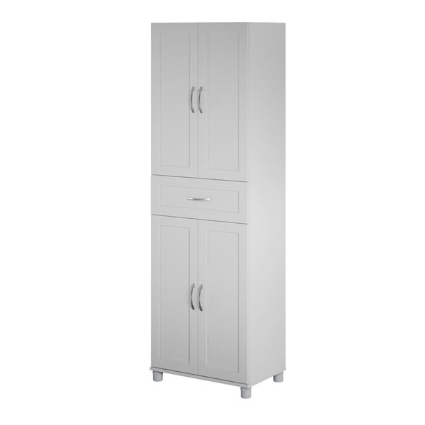 Armoire de rangement autoportante en bois d'ingénierie Lory par Systembuild Evolution de 24 po, gris