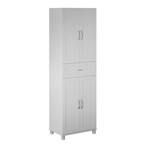 Systembuild Evolution Lory 24-in Wood Composite Freestanding Utility Storage Cabinet in Grey