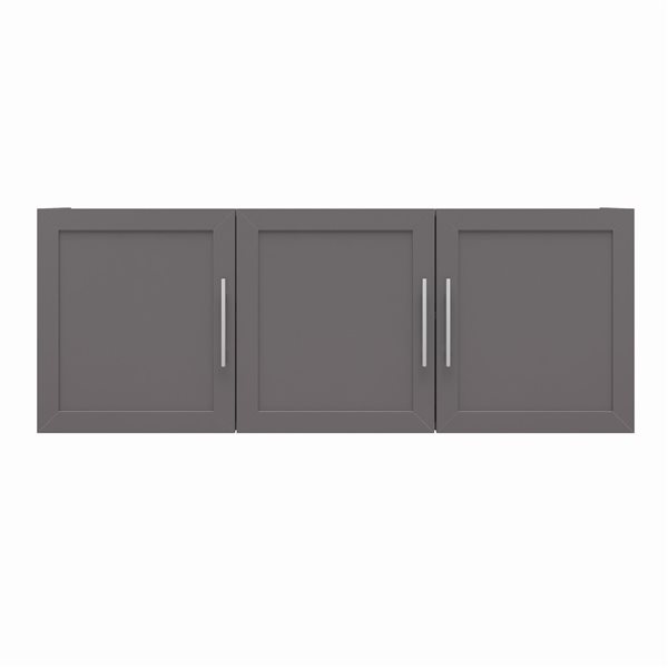 Armoire de rangement à montage mural 54 po en bois d'ingénierie Camberly par Systembuild Evolution, gris graphite