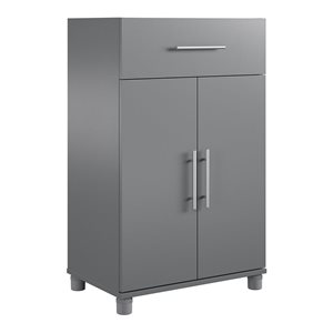 Systembuild Evolution Camberly 36-in Wood Composite Freestanding Mudroom Cabinet in Graphite Grey