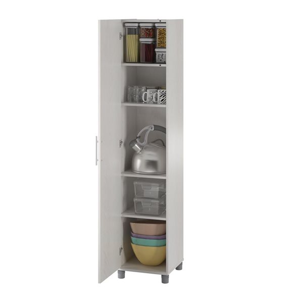 Systembuild Evolution Camberly 54-in Wood Composite Freestanding Storage Cabinet in Ivory Oak