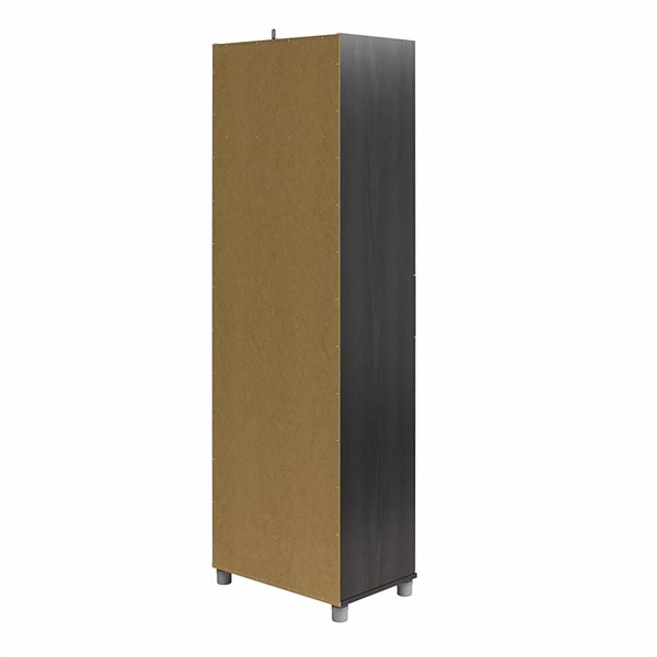 Systembuild Evolution Camberly 24-in 4-Door Freestanding Storage Cabinet in Black Oak