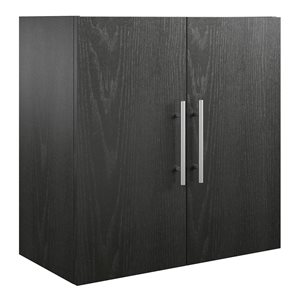 Systembuild Evolution Camberly 24-in Wood Composite Wall-mount Storage Cabinet in Black Oak