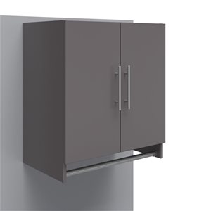 Systembuild Evolution Camberly 24-in Wood Composite Wall-mount Storage Cabinet in Graphite Grey