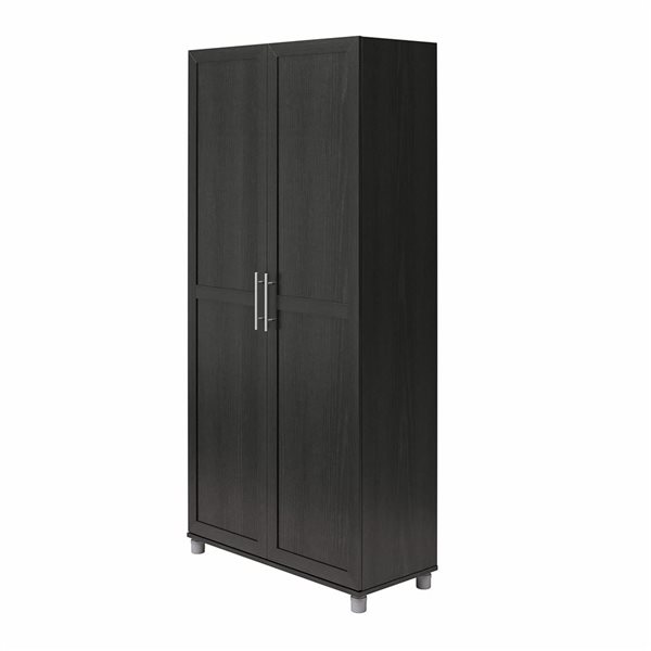 Systembuild Evolution Camberly 36-in Wood Composite Freestanding Storage Cabinet in Black Oak