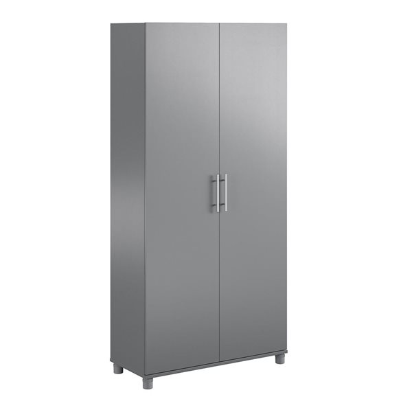 Systembuild Evolution Camberly 36-in Wood Composite Freestanding Storage Cabinet in Graphite Grey