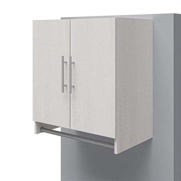 Systembuild Evolution Camberly 24-in Wood Composite Wall-mount Storage Cabinet in Ivory Oak