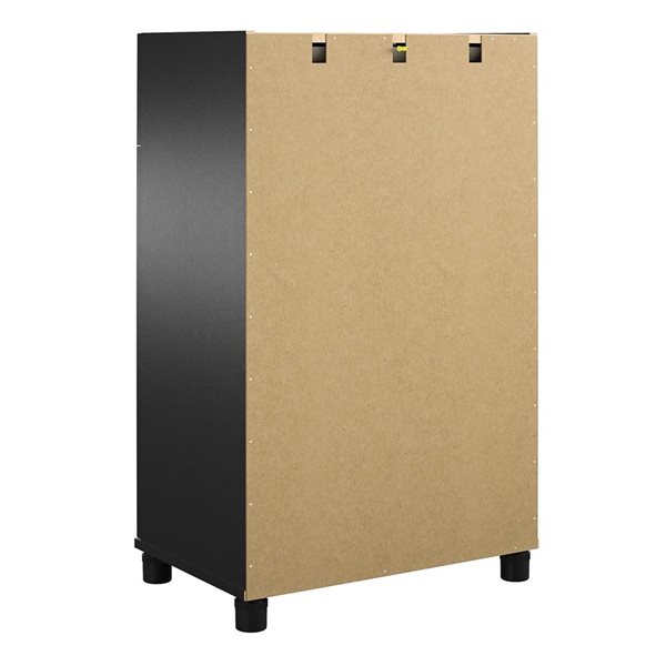 Systembuild Evolution Lory 24-in Freestanding Storage Cabinet with a drawer  in Black 4632056COM