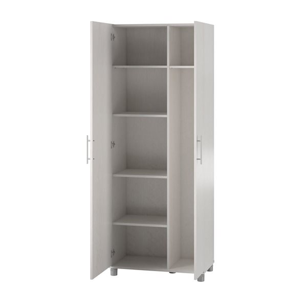 Systembuild Evolution Camberly 54-in 2-Door Freestanding Storage Cabinet in Ivory Oak