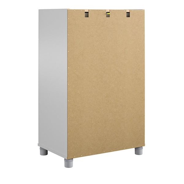 Systembuild Evolution Lory 24-in Wood Composite Freestanding Storage Cabinet in Grey