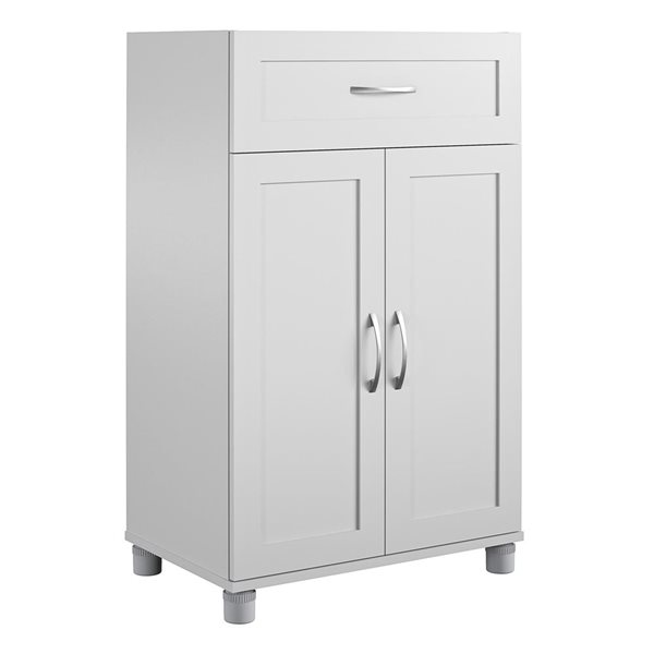 Systembuild Evolution Lory 24-in Wood Composite Freestanding Storage Cabinet in Grey