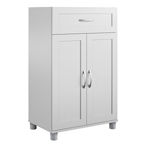 Systembuild Evolution Lory 24-in Wood Composite Freestanding Storage Cabinet in Grey