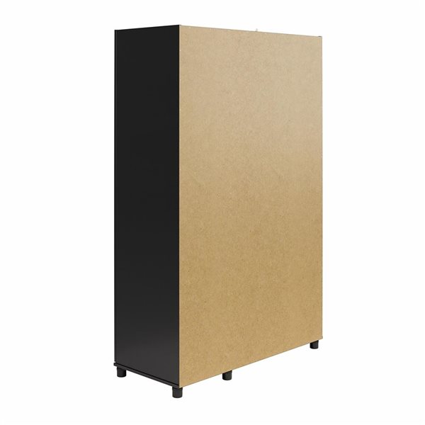 Systembuild Evolution Lory 48-in Wood Composite Freestanding Utility Storage Cabinet in Black