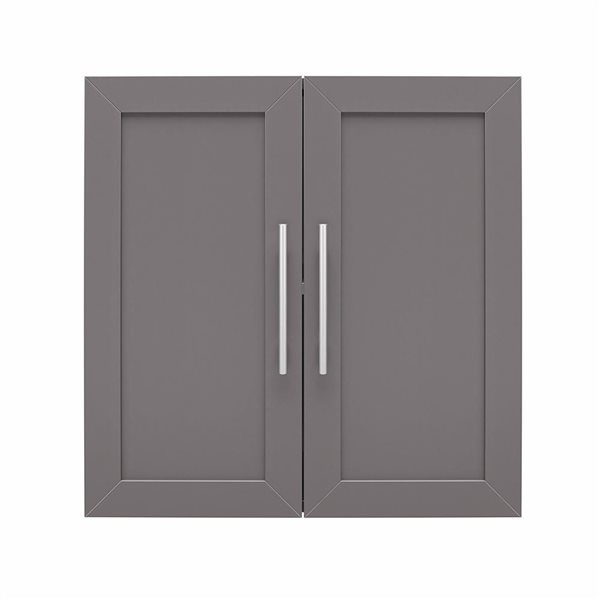 Systembuild Evolution Camberly 24-in Wood Composite Wall-mount Storage Cabinet in Graphite Grey