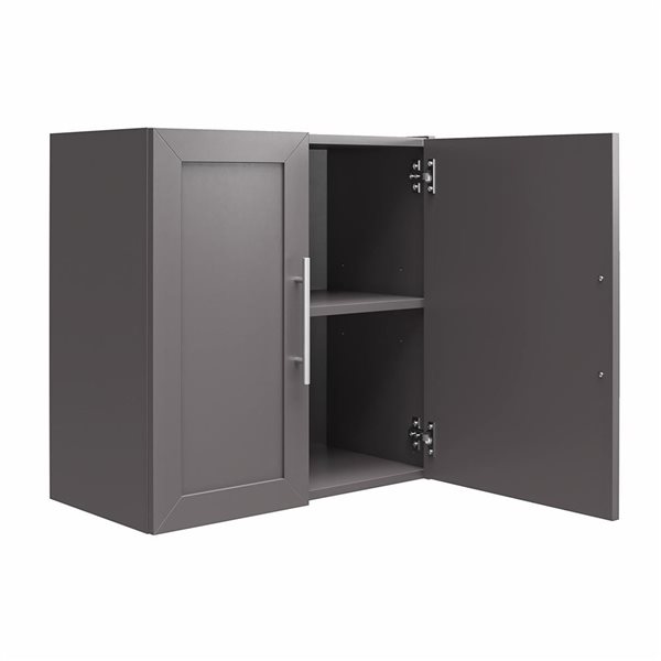 Systembuild Evolution Camberly 24-in Wood Composite Wall-mount Storage Cabinet in Graphite Grey