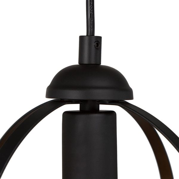 LNC Matte Black Cage Modern Globe LED Mini Kitchen Island Light