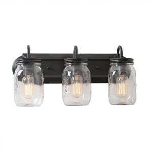 LNC Aries 3-Light Bronze Farmhouse Vanity Light