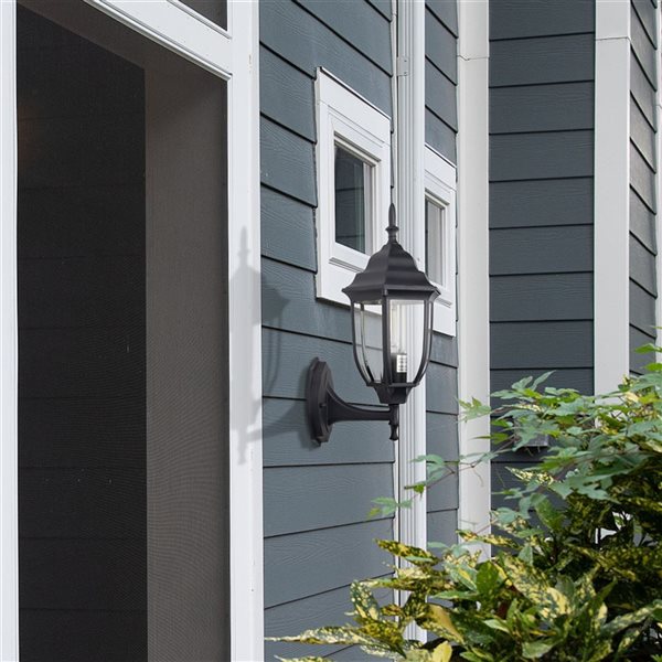 C Cattleya LLC 2-Pack 1-Light Matte Black Outdoor Wall Lantern