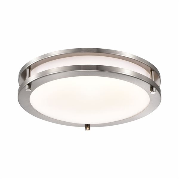 C Cattleya 11.75-in Brushed Nickel Modern/contemporary Integrated LED ...