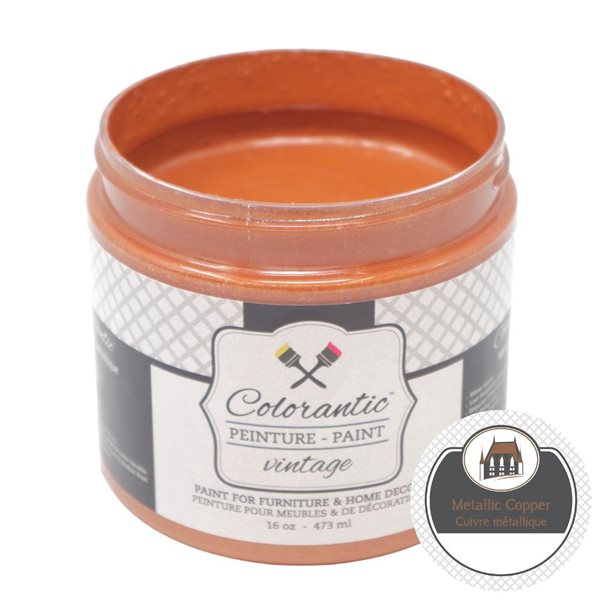 Peinture métallique Cuivre Colorantic, 8 oz