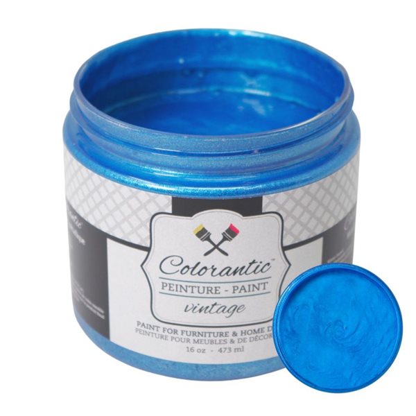 Peinture métallique bleu ciel Colorantic, 8 oz