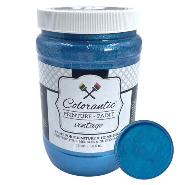 Peinture métallique bleu ciel Colorantic, 32 oz