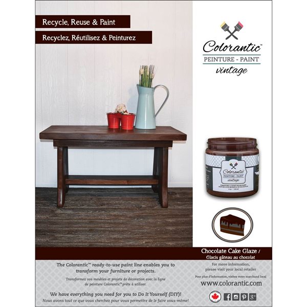 Colorantic Brown Glaze for Faux-Fini Stain Look - 128 oz