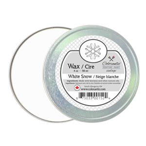 Colorantic White Snow Wax for Furniture Antiquing - 4 oz