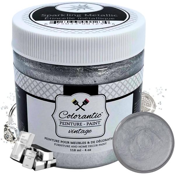 Colorantic Sparkling Silver Metallic Paint  - 4 oz