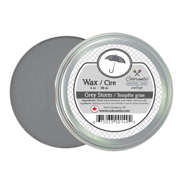 Colorantic Grey Storm Wax for Furniture Antiquing - 4 oz