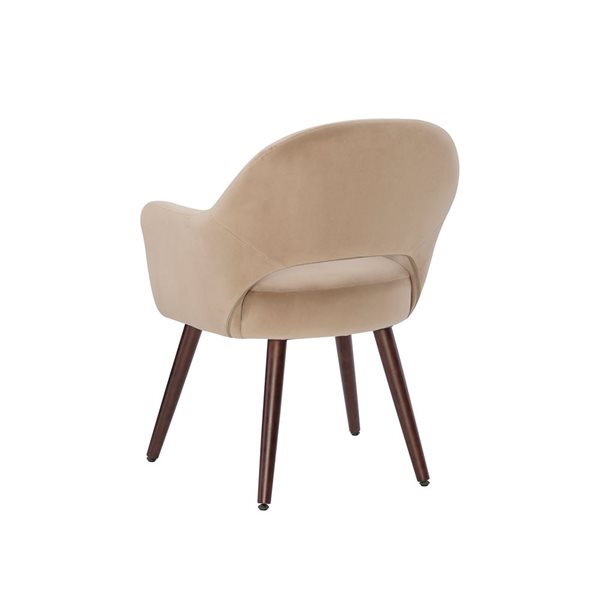 CorLiving Aaliyah Side Chair with Flared Wooden Legs (Set of 2