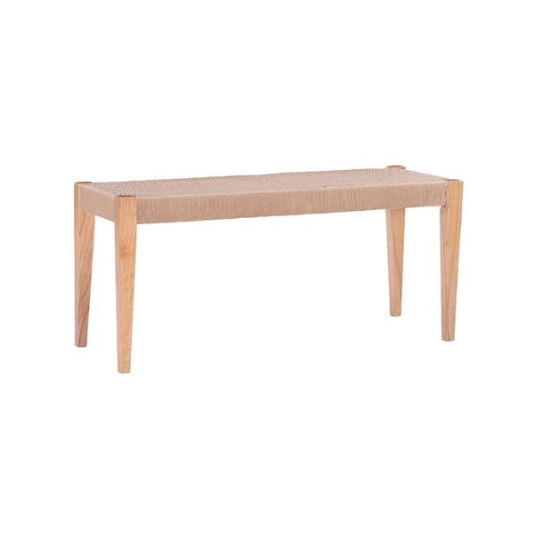 Linon Home Décor Cecina Natural Rectangular Dining Bench