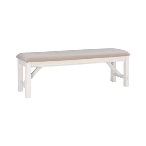 Linon Home Décor Tessa Tan Rectangular Dining Bench