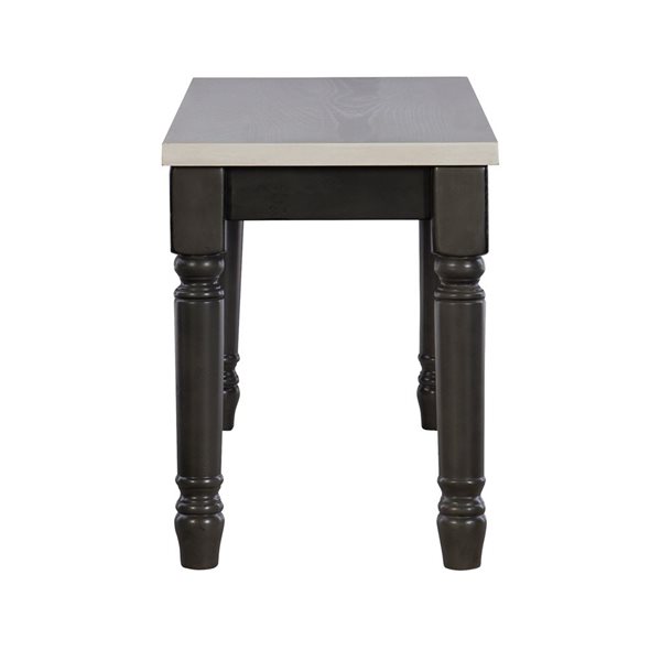 Linon Home Décor Weston Smokey White Rectangular Dining Bench