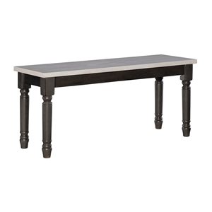 Linon Home Décor Weston Smokey White Rectangular Dining Bench