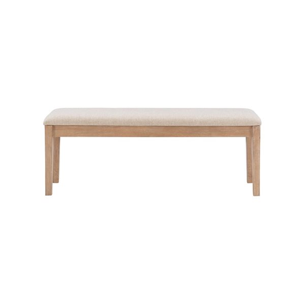 Linon Home Décor Denison Sand Rectangular Dining Bench