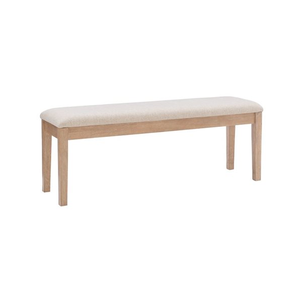 Linon Home Décor Denison Sand Rectangular Dining Bench