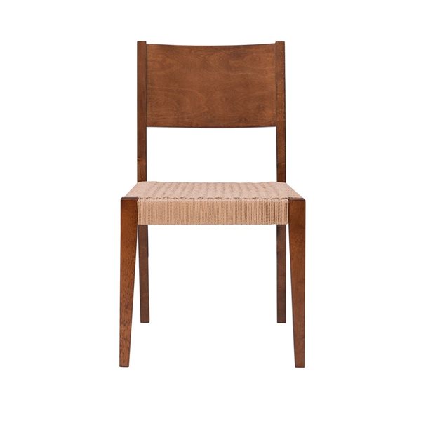 Linon Home Décor Set of 2 Cecina Transitional Side Chair  - Natural Wood