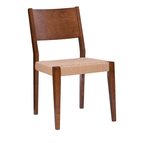 Linon Home Décor Set of 2 Cecina Transitional Side Chair  - Natural Wood