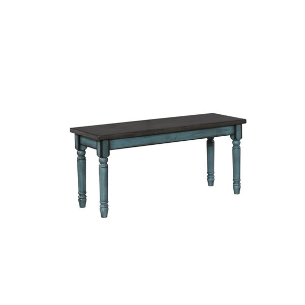 Linon Home Décor Weston Burnished Smoke Rectangular Dining Bench