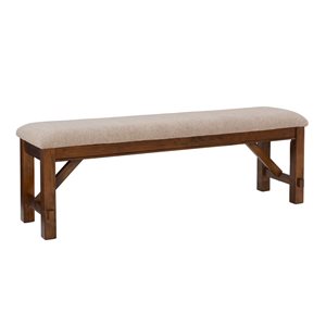 Linon Home Décor Kubik Tan Rectangular Dining Bench