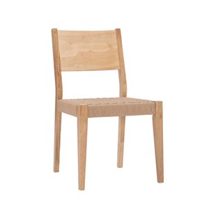 Linon Home Décor Set of 2 Cecina Transitional Side Chair  - Natural Wood