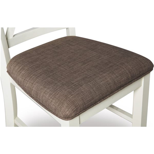 Linon Home Décor Set of 2 Jericho Traditional Polyester Upholstered Side Chair  - Rustic Taupe