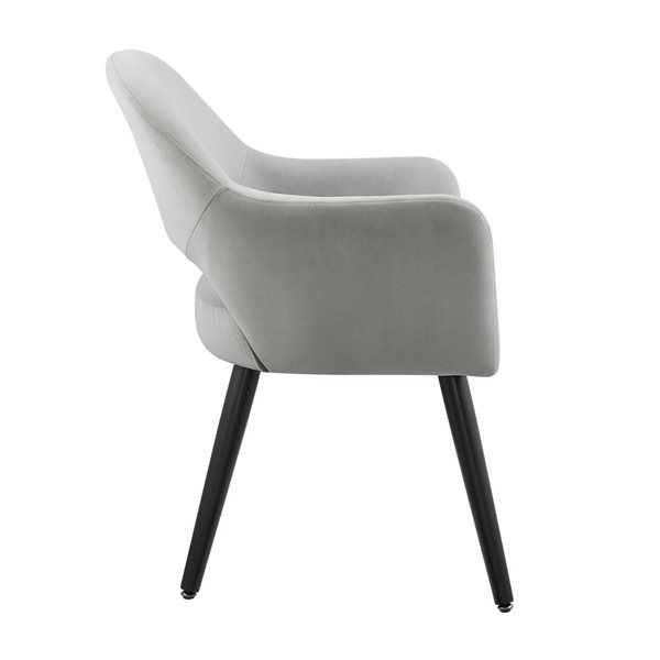 Small grey outlet velvet chair