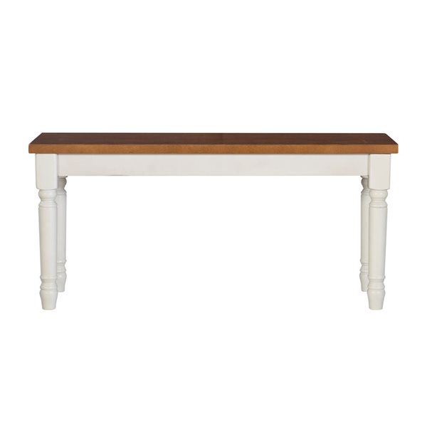 Linon Home Décor Weston Honey Brown Rectangular Dining Bench