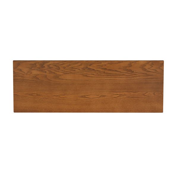 Linon Home Décor Weston Honey Brown Rectangular Dining Bench