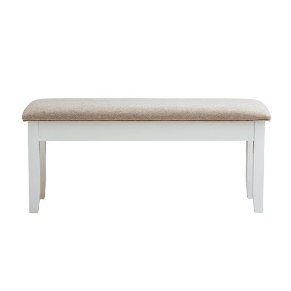 Linon Home Décor Jericho Light Tan Rectangular Dining Bench