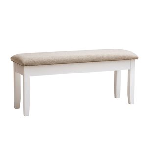 Linon Home Décor Jericho Light Tan Rectangular Dining Bench