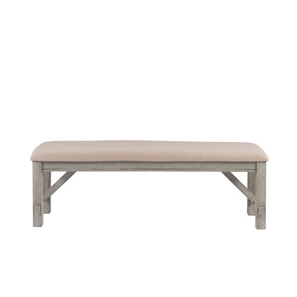 Linon Home Décor Tessa Tan Rectangular Dining Bench